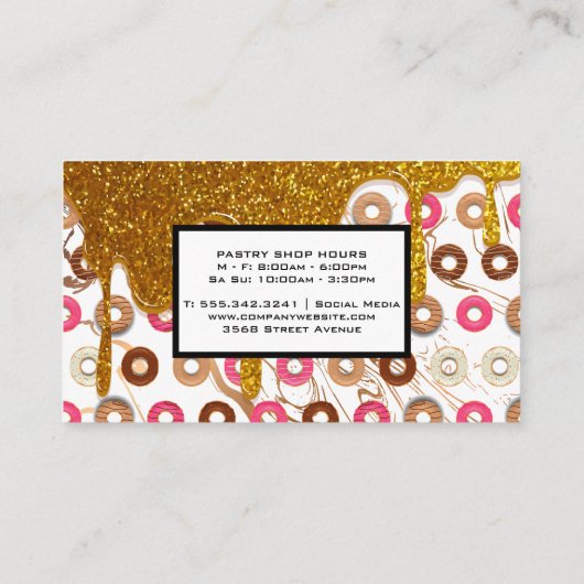 Whisk | Donuts | Golden Icing Visitekaartje (Achterkant)