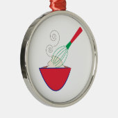 Whisk en Bowl Metalen Ornament (Rechts)