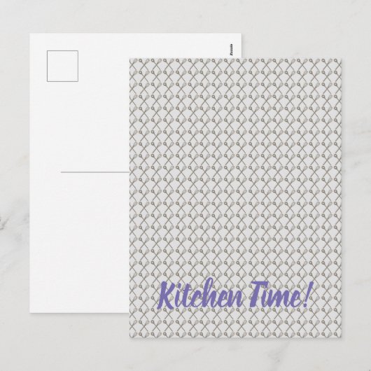 Whisk- en koelspatroon voor keukengerei feestdagenkaart (Voorkant / Achterkant)