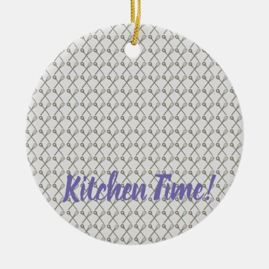 Whisk- en koelspatroon voor keukengerei keramisch ornament (Voorkant)