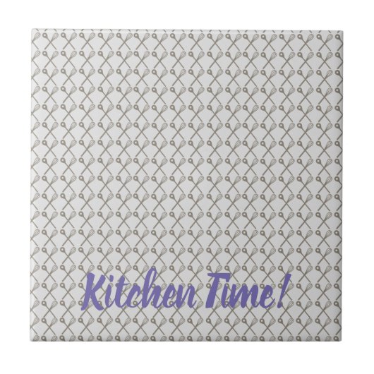 Whisk- en koelspatroon voor keukengerei tegeltje (Voorkant)