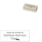 Whisk gepersonaliseerd bakken koken rubberstempel (Gestempeld)