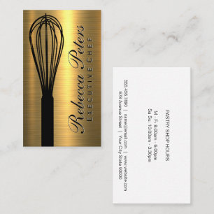 Whisk   Gold Metallic achtergrond Visitekaartje