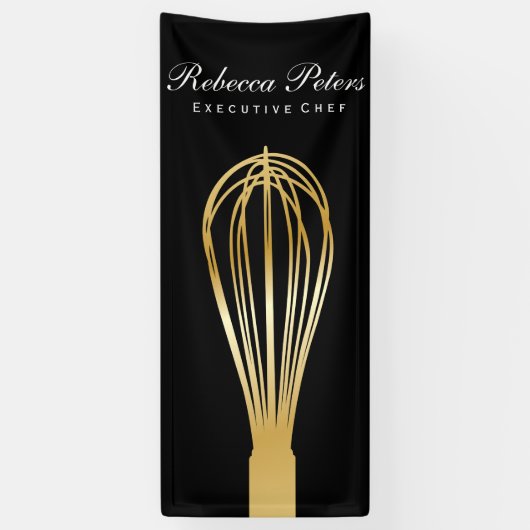 Whisk (goud) | Cultuurmeester Spandoek (Verticaal)