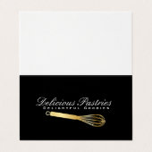 Whisk (goud) | Cultuurmeester Visitekaartje (Buitenkant ongevouwen)