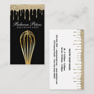 Whisk Goud   Glitter Drip Syrup Visitekaartje