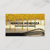 Whisk | Goudschijven | Goud metaal Visitekaartje (Voorkant)