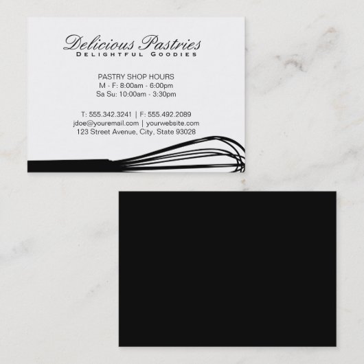 Whisk II | Cultuurmeester Visitekaartje (Voorkant / Achterkant)