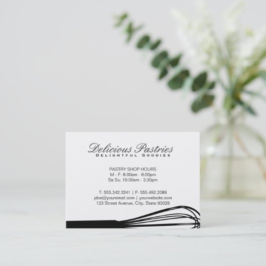 Whisk II | Cultuurmeester Visitekaartje (Staand voorkant)