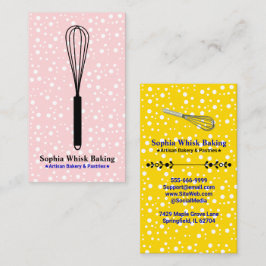 Whisk it Chef (Bakery & Caterer) Blush Pink & Gold Visitekaartje