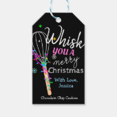 Whisk je een vrolijke kerst bakken cadeaulabel (Voorkant)