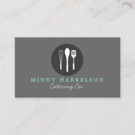 WHISK LEPEL SPATULA LOGO 5 voor Bakkerij, Catering Visitekaartje