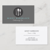 WHISK LEPEL SPATULA LOGO 5 voor Bakkerij, Catering Visitekaartje (Voorkant / Achterkant)