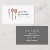 WHISK LEPEL SPATULA LOGO III voor Bakkerij, Cateri Visitekaartje (Voorkant / Achterkant)