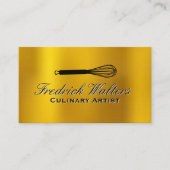 Whisk Logo | Achtergrond goudmetalen Visitekaartje (Voorkant)