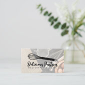 Whisk Logo | Baken-ingrediënten en -instrumenten Visitekaartje (Staand voorkant)