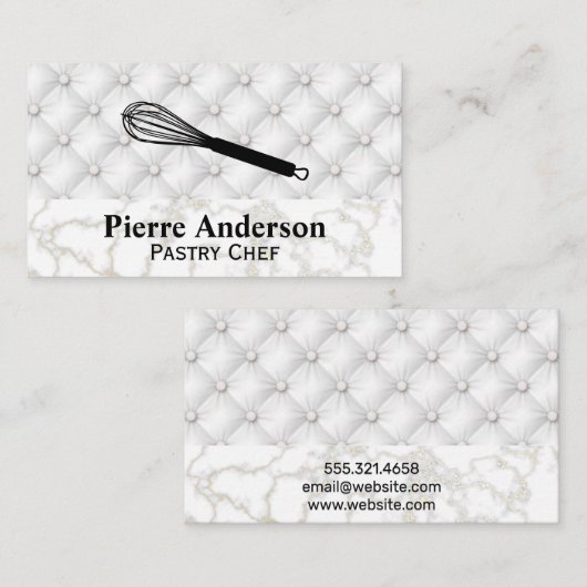 Whisk Logo | bakker | banketbakker Klantenkaartje (Voorkant / Achterkant)