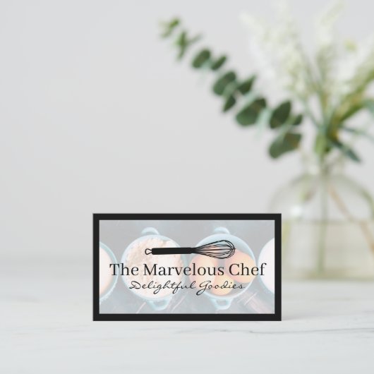 Whisk Logo | Bakkersingrediënten Visitekaartje (Staand voorkant)