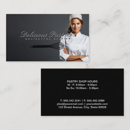 Whisk Logo | chef-kok Visitekaartje (Voorkant / Achterkant)