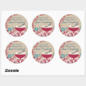 Whisk mengkom Kerstvakantie voedsellabel Ronde Sticker (Vel)