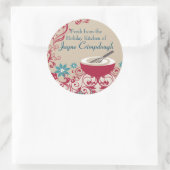 Whisk mengkom Kerstvakantie voedsellabel Ronde Sticker (Tas)