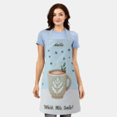 Whisk, Mix, Smile Cute Cocoa Cup Name Christmas Schort (Gedragen)