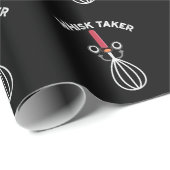 Whisk neemt Funny Baking Pun Dark BG Cadeaupapier (Rol Hoek)