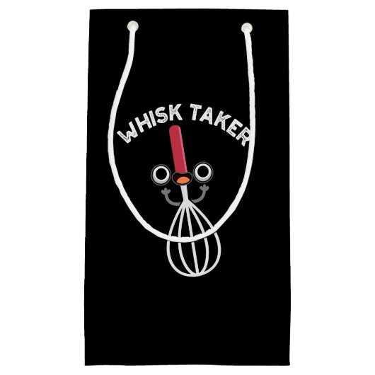 Whisk neemt Funny Baking Pun Dark BG Klein Cadeauzakje (Voorkant)