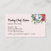 Whisk Pink Home gemaakt Bakkerij Chef Visitekaartje (Achterkant)