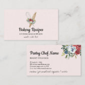 Whisk Pink Home gemaakt Bakkerij Chef Visitekaartje (Voorkant / Achterkant)