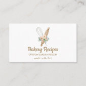 Whisk Rolling Pin Bakery Branding Visitekaartje (Voorkant)