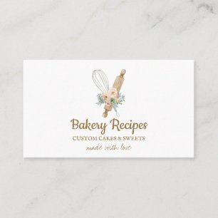 Whisk Rolling Pin Bakery Branding Visitekaartje