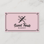 Whisk & Rolling Pin Handgemaakt met Love Bakery Pi Visitekaartje (Voorkant)