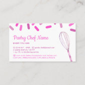 Whisk Signature bakery roze snoep Visitekaartje (Achterkant)