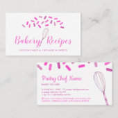 Whisk Signature bakery roze snoep Visitekaartje (Voorkant / Achterkant)