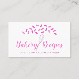 Whisk Signature bakery roze snoep Visitekaartje