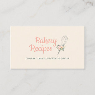 Whisk Signature bakkerij leuke bloemmotief Visitekaartje