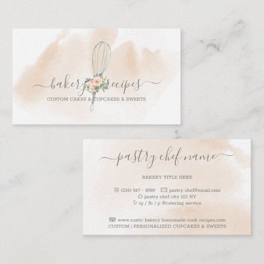 Whisk Signature bakkerij Visitekaartje (Voorkant / Achterkant)