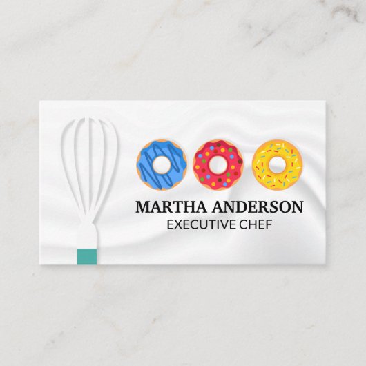 Whisk | Silky Background | Donuts Visitekaartje (Voorkant)