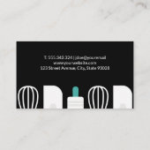 Whisk Spatula Rolling Pin | matrijsstructuur Visitekaartje (Achterkant)