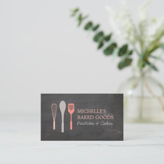 WHISK SPOON SPATULA LOGO Bakkerij Visitekaartje (Staand voorkant)