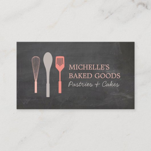 WHISK SPOON SPATULA LOGO Bakkerij Visitekaartje (Voorkant)
