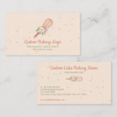 Whisk Stars Elegant Bakery Chef Visitekaartje (Voorkant / Achterkant)