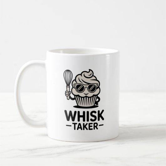 Whisk Taker Mok – Grappig Bakgeschenk voor Dappere (Links)