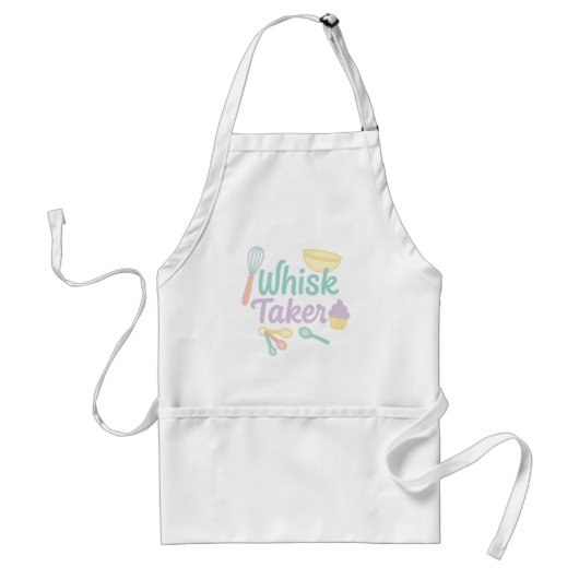 Whisk Taker – Speelse Pastelkleurige Keukenschort Standaard Schort (Voorkant)