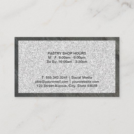 Whisk Tool | Glitter Achtergrond Visitekaartje (Achterkant)