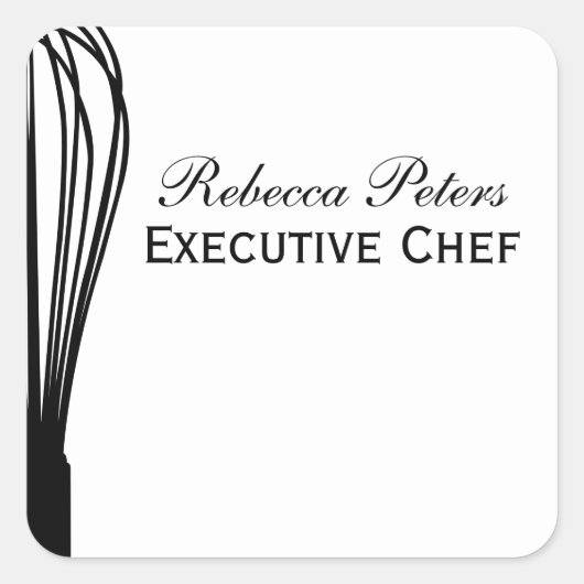 Whisk Vierkante Sticker (Voorkant)