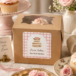 Whisk & Warmth Bedankt voor uw bestelling Bakkerij Vierkante Sticker