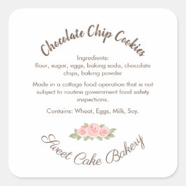 Whisk & Warmth Chocolade Cookie Ingredienten Label