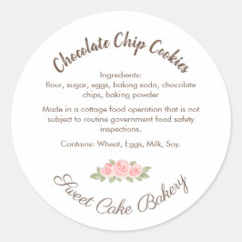 Whisk & Warmth Chocolade Cookie Ingredienten Label